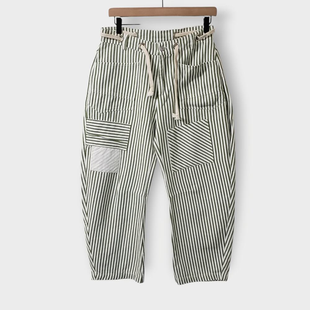 Striped barrel pants